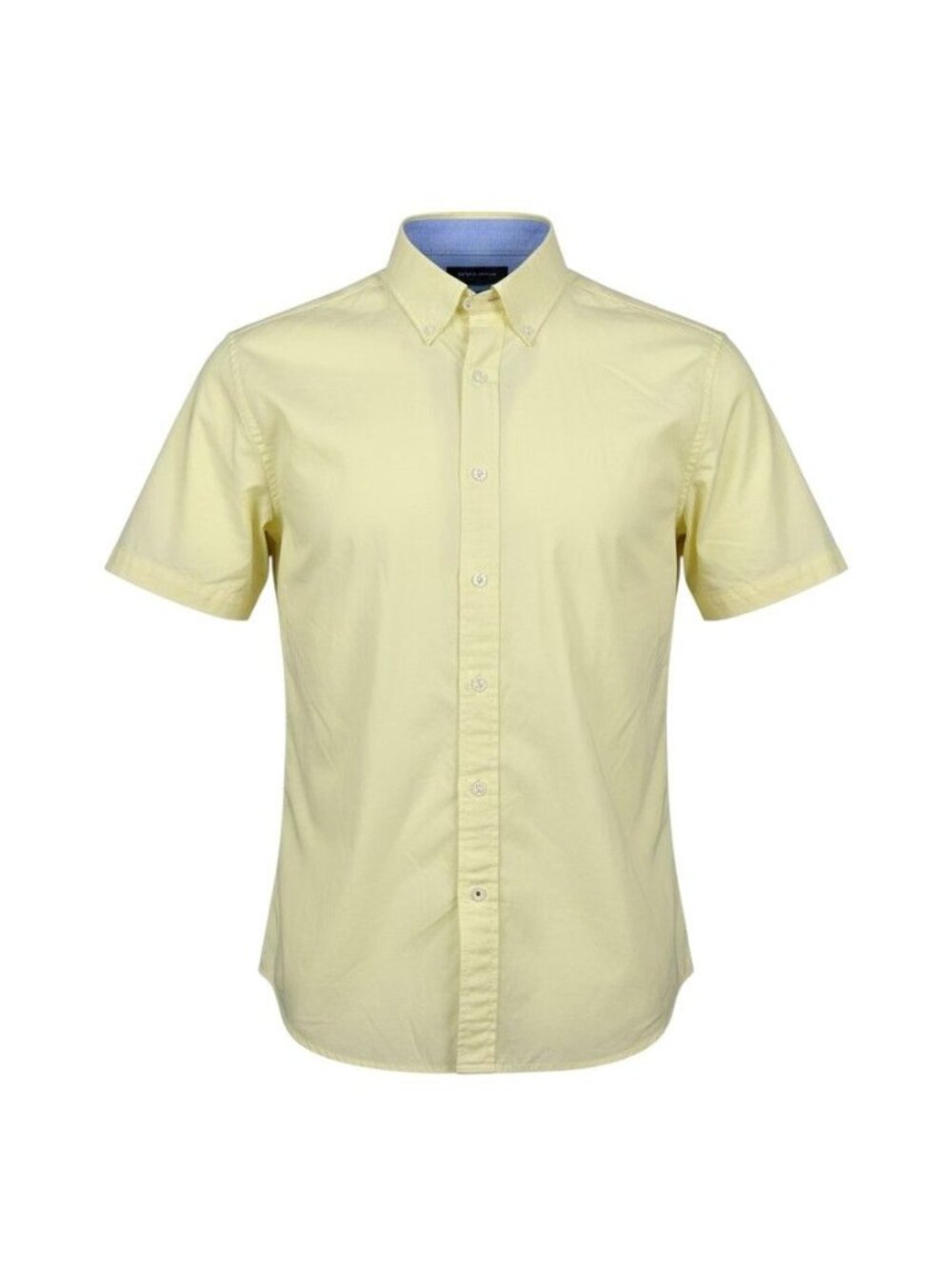 Tommy Hilfiger Mens Yellow Classic Fit Short Sleeve Button-Down Shirt 2X